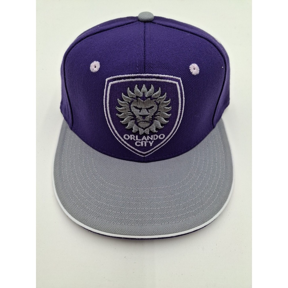 Adidas Orlando City SC SuperFlex Hat Mens Structured Flat Bill, Purple, S/M, New